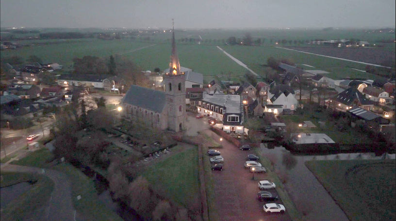 Village de nuit après traitement Night Vector